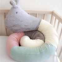 Babyjem Caterpillar Positioner Velvet Pillow, 0-6 Months, Multicolour_3
