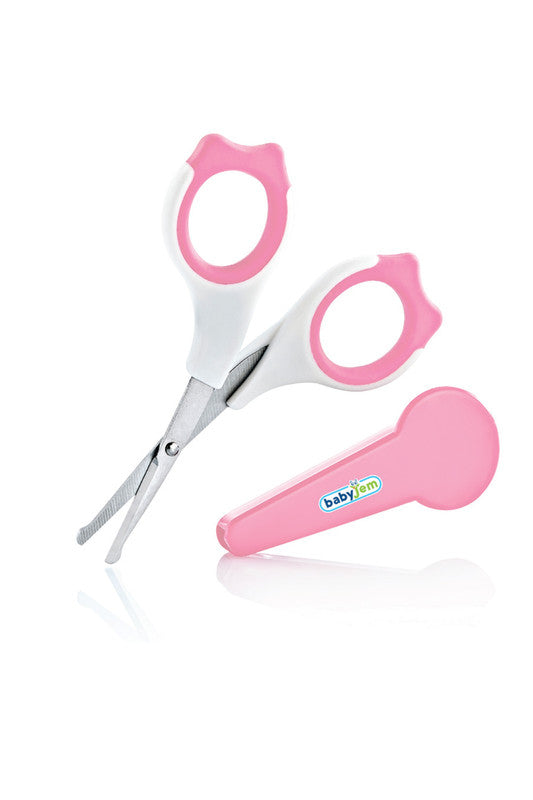 Babyjem 2-Piece Nail Scissors with Case Set for Babies, Newborn, Pink, 0 Months+