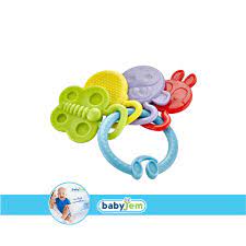 Babyjem Rattle Teether, 3+ Months, Yellow