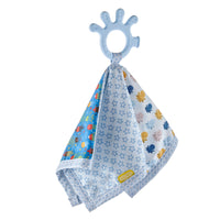 Babyjem Relaxing Cloth with Pathwork Teether, 0+ Months, Blue_2