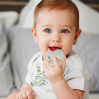 Babyjem Baby Teething Scarf & Tie, 3+ Months, Blue/Red