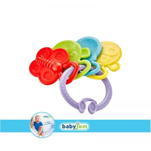 Babyjem Rattle Teether, 3+ Months, Yellow