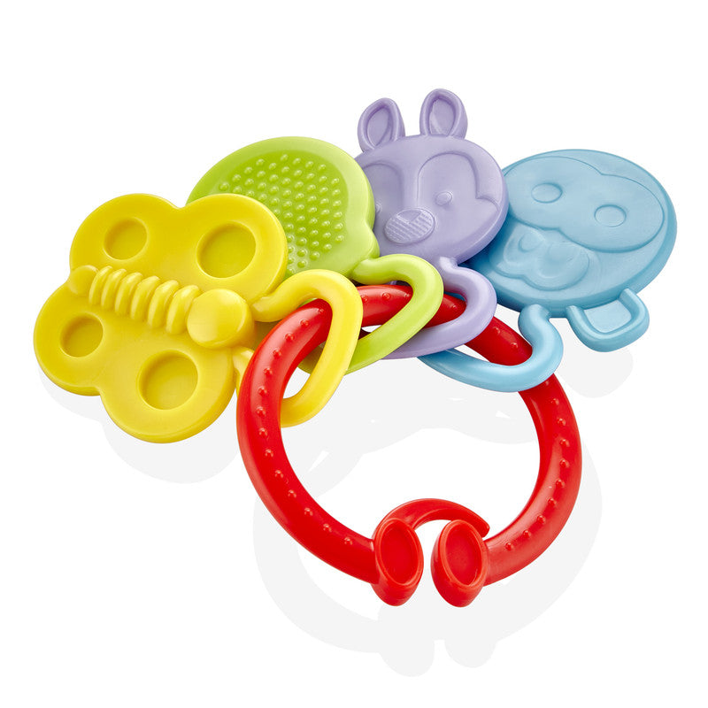 Babyjem Rattle Teether, 3+ Months, Red
