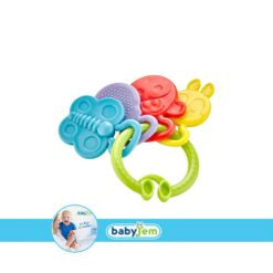 Babyjem Rattle Teether, 3+ Months, Yellow