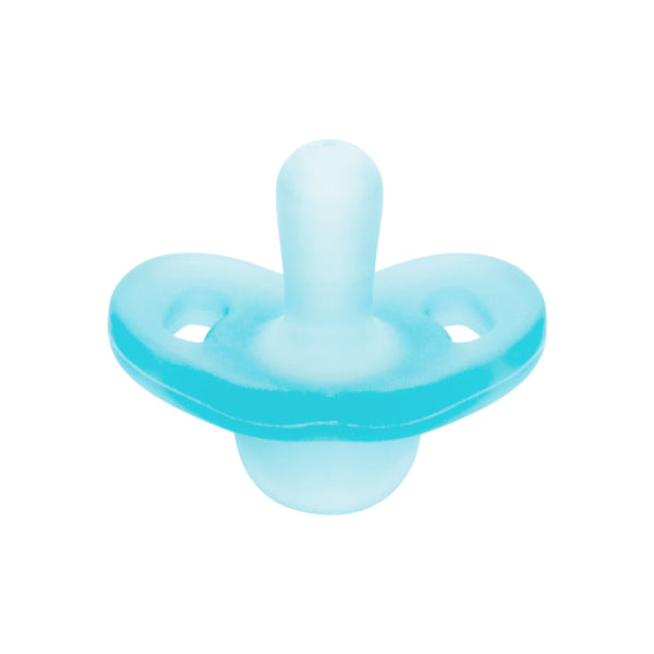 Wee Baby -Full Silicone Soother 0-6 Months Blue Pack of 3, Assorted Colors