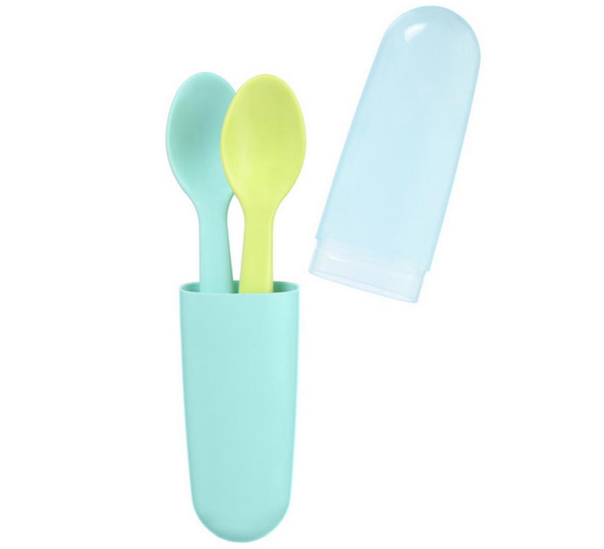 Wee Baby Fork & Spoon Container, 6+ Months