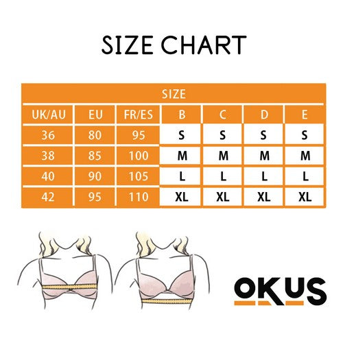 Okus - حمالة صدر مريحة للرضاعة من القطن باللون البرتقالي