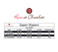 Rose et Chocolat Zipper Soft Soles Shoes Fuchsia_11