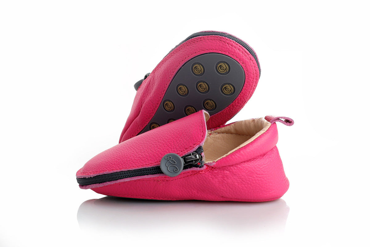 /arrose-et-chocolat-zipper-rubber-soles-shoes-fuchsia