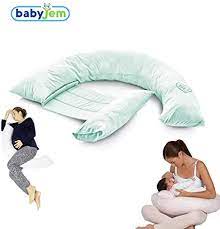 Babyjem Pregnancy Back Support & Feeding Pillow, Green, Mother