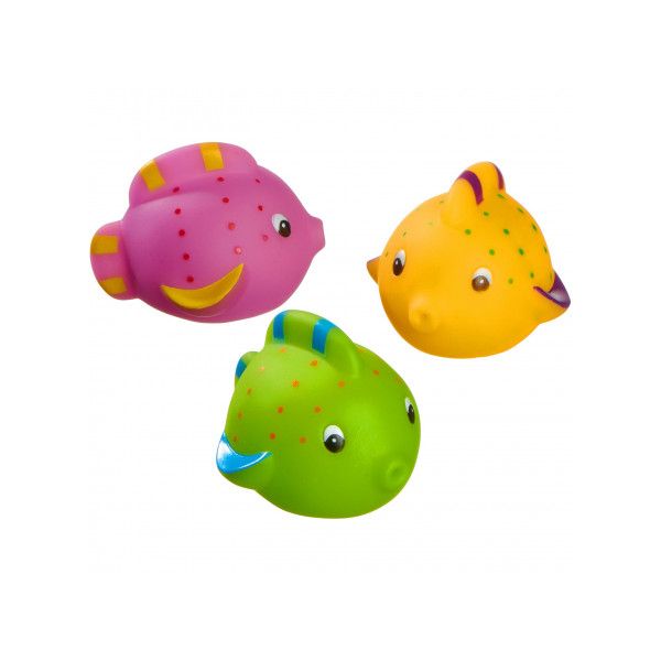 Vital Baby 3-Piece Splash Bath Toys Set - Puffer Fish -  6+ Months, Multicolour